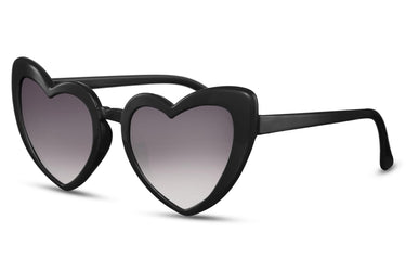 Heart-shaped sunglasses with pink lenses